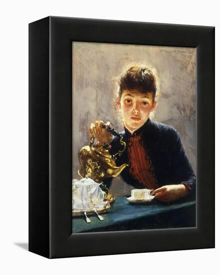 A Cup of Tea-William Verplanck Birney-Framed Premier Image Canvas