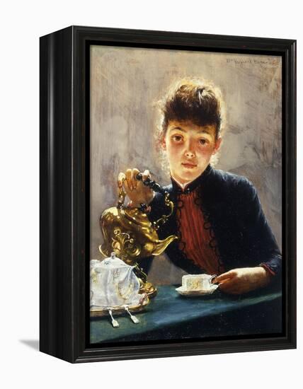 A Cup of Tea-William Verplanck Birney-Framed Premier Image Canvas