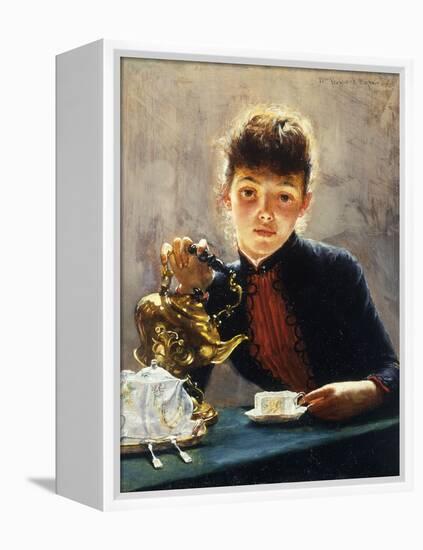 A Cup of Tea-William Verplanck Birney-Framed Premier Image Canvas