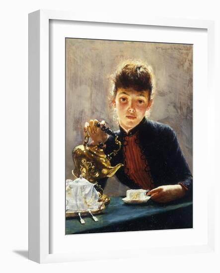 A Cup of Tea-William Verplanck Birney-Framed Giclee Print