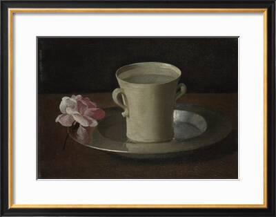 A Cup Of Water And A Rose C 1630 Giclee Print Francisco De Zurbaran Art Com