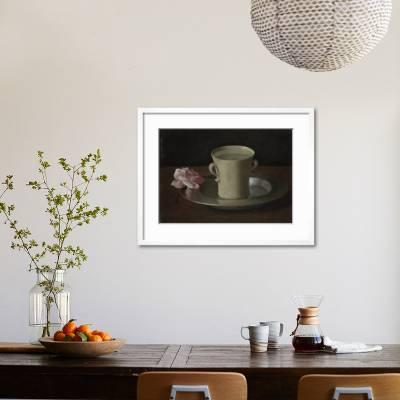 A Cup Of Water And A Rose C 1630 Giclee Print Francisco De Zurbaran Art Com