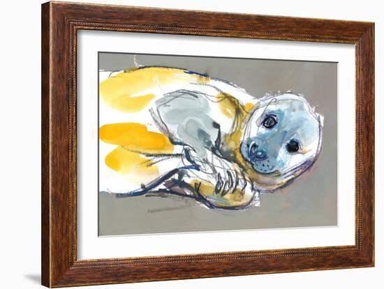 A Curious Confidence, 2023, (Mixed Media on Paper)-Mark Adlington-Framed Giclee Print