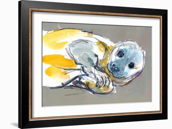 A Curious Confidence, 2023, (Mixed Media on Paper)-Mark Adlington-Framed Giclee Print