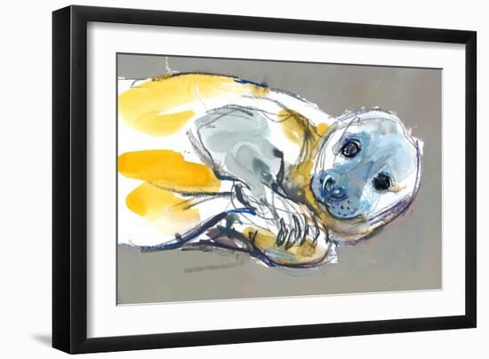 A Curious Confidence, 2023, (Mixed Media on Paper)-Mark Adlington-Framed Giclee Print