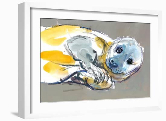 A Curious Confidence, 2023, (Mixed Media on Paper)-Mark Adlington-Framed Giclee Print