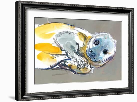 A Curious Confidence, 2023, (Mixed Media on Paper)-Mark Adlington-Framed Giclee Print