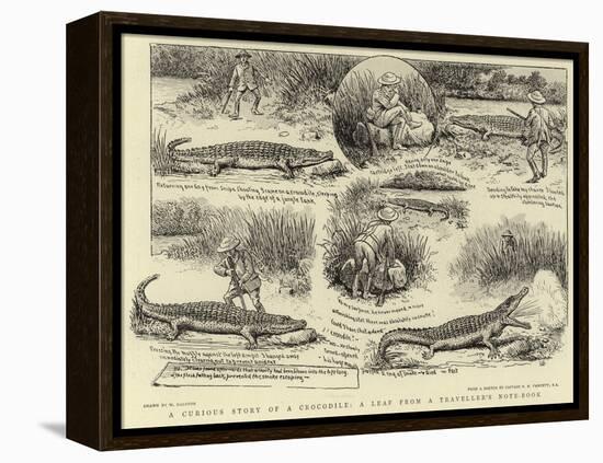 A Curious Story of a Crocodile, a Leaf from a Traveller's Note-Book-William Ralston-Framed Premier Image Canvas