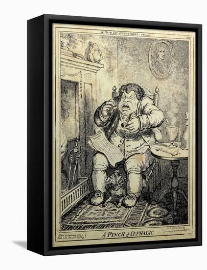 A Curse for Drowsiness or A Pinch of Cephalic-James Gillray-Framed Premier Image Canvas