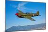 A Curtiss P-40E Warhawk in Flight Near Chino, California-null-Mounted Photographic Print