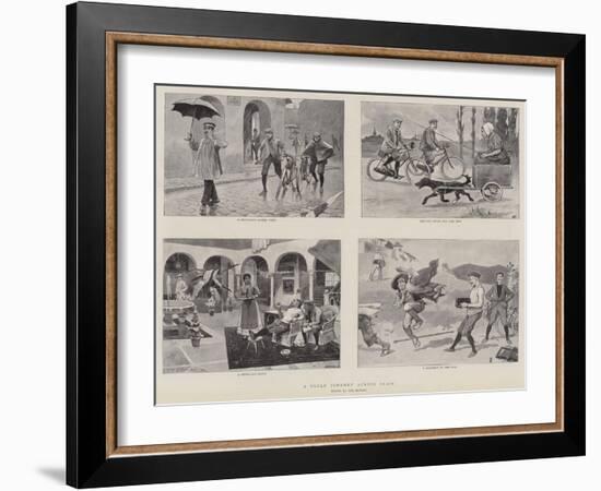 A Cycle Journey across Spain-Tom Browne-Framed Giclee Print