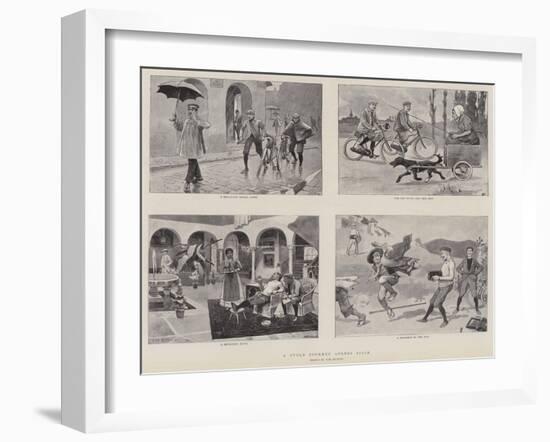 A Cycle Journey across Spain-Tom Browne-Framed Giclee Print