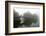 A cyclist on a bridge on Birmingham Canal Navigations (BCN), Birmingham, West Midlands, England, Un-Graham Lawrence-Framed Photographic Print