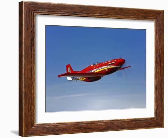 A Dago Red P-51G Mustang in Flight-Stocktrek Images-Framed Photographic Print