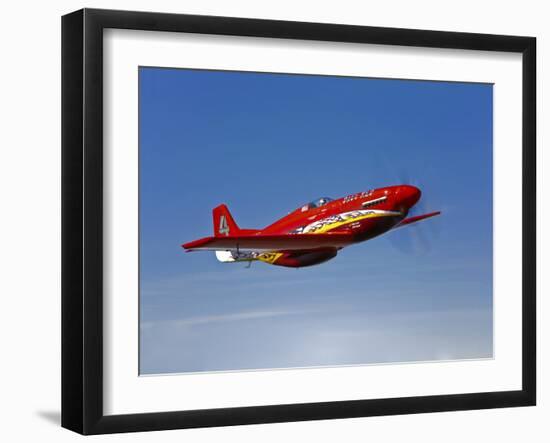 A Dago Red P-51G Mustang in Flight-Stocktrek Images-Framed Photographic Print