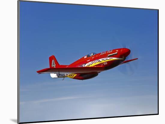 A Dago Red P-51G Mustang in Flight-Stocktrek Images-Mounted Photographic Print