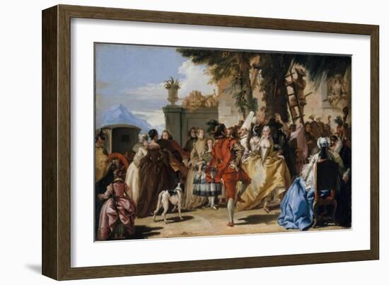 A Dance in the Country, c.1755-Giandomenico Tiepolo-Framed Giclee Print