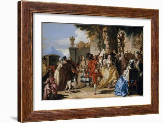 A Dance in the Country, c.1755-Giandomenico Tiepolo-Framed Giclee Print