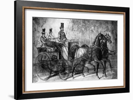 A Dandy Driving, 19th Century-Constantin Guys-Framed Giclee Print