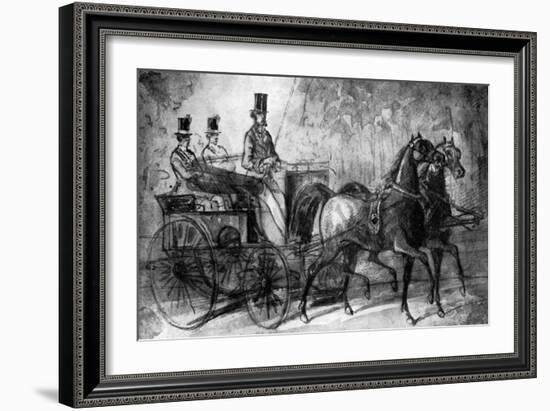 A Dandy Driving, 19th Century-Constantin Guys-Framed Giclee Print