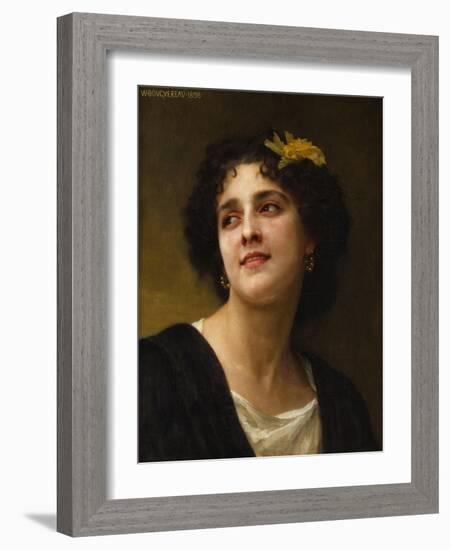 A Dark Beauty-William Adolphe Bouguereau-Framed Giclee Print