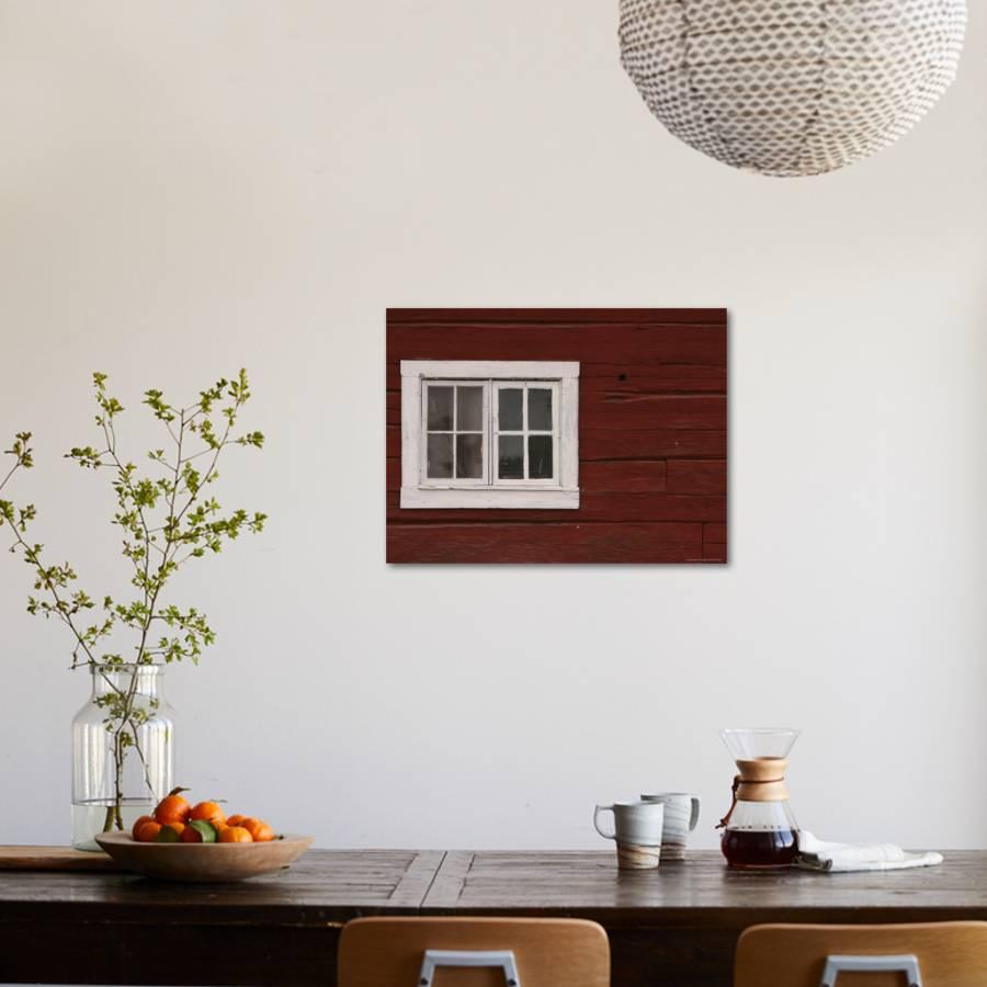 a dark red clapboard