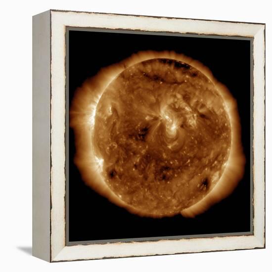 A Dark Rift in the Sun's Atmosphere known as a Coronal Hole-Stocktrek Images-Framed Premier Image Canvas