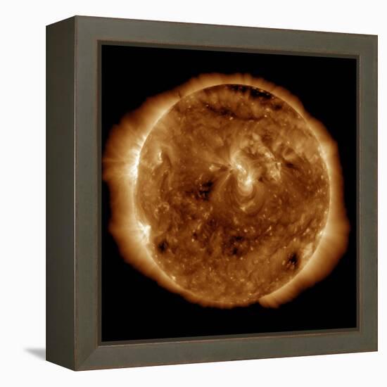 A Dark Rift in the Sun's Atmosphere known as a Coronal Hole-Stocktrek Images-Framed Premier Image Canvas