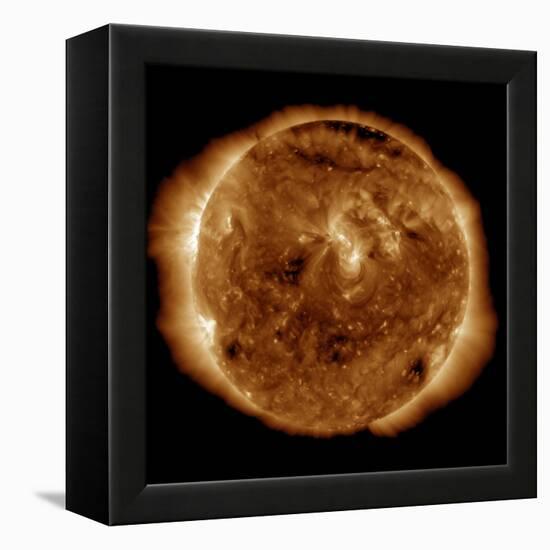 A Dark Rift in the Sun's Atmosphere known as a Coronal Hole-Stocktrek Images-Framed Premier Image Canvas