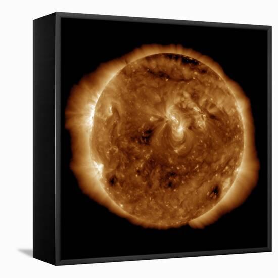 A Dark Rift in the Sun's Atmosphere known as a Coronal Hole-Stocktrek Images-Framed Premier Image Canvas