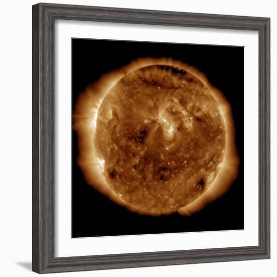 A Dark Rift in the Sun's Atmosphere known as a Coronal Hole-Stocktrek Images-Framed Photographic Print