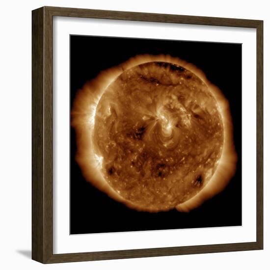A Dark Rift in the Sun's Atmosphere known as a Coronal Hole-Stocktrek Images-Framed Photographic Print
