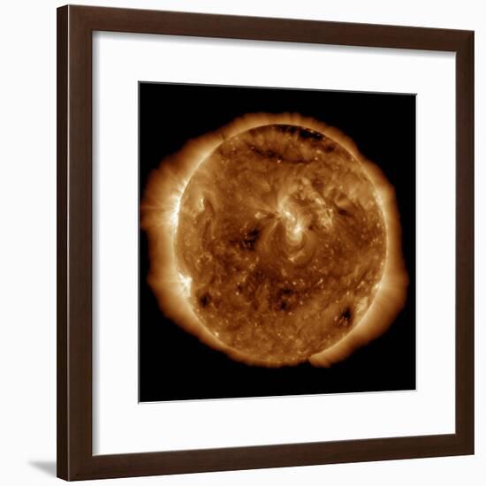 A Dark Rift in the Sun's Atmosphere known as a Coronal Hole-Stocktrek Images-Framed Photographic Print