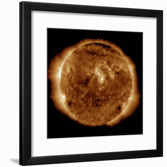 A Dark Rift in the Sun's Atmosphere known as a Coronal Hole-Stocktrek Images-Framed Photographic Print