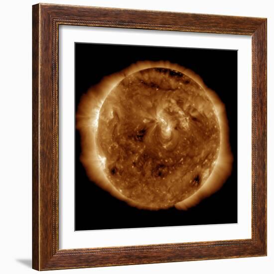 A Dark Rift in the Sun's Atmosphere known as a Coronal Hole-Stocktrek Images-Framed Photographic Print