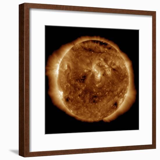 A Dark Rift in the Sun's Atmosphere known as a Coronal Hole-Stocktrek Images-Framed Photographic Print