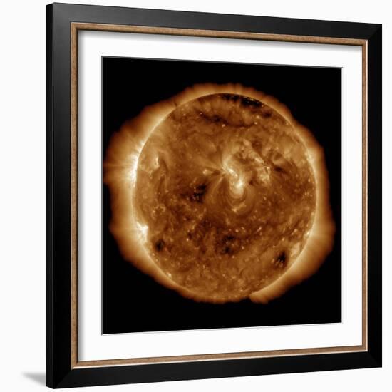 A Dark Rift in the Sun's Atmosphere known as a Coronal Hole-Stocktrek Images-Framed Photographic Print