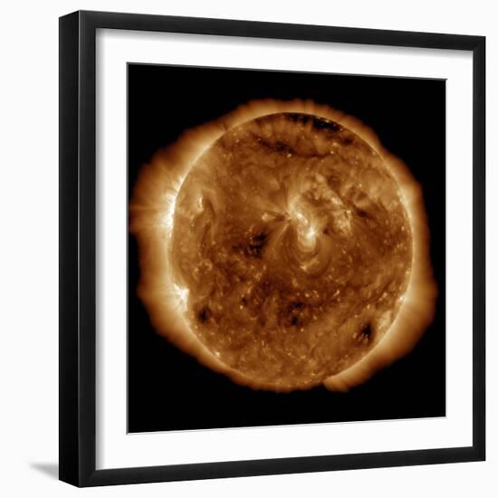 A Dark Rift in the Sun's Atmosphere known as a Coronal Hole-Stocktrek Images-Framed Photographic Print