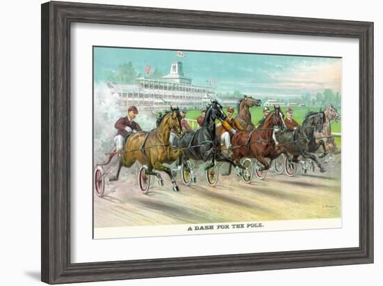 A Dash for the Pole-Currier & Ives-Framed Art Print