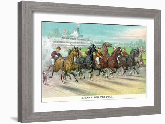 A Dash for the Pole-Currier & Ives-Framed Art Print