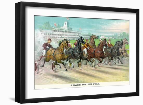 A Dash for the Pole-Currier & Ives-Framed Art Print