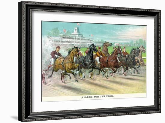 A Dash for the Pole-Currier & Ives-Framed Art Print