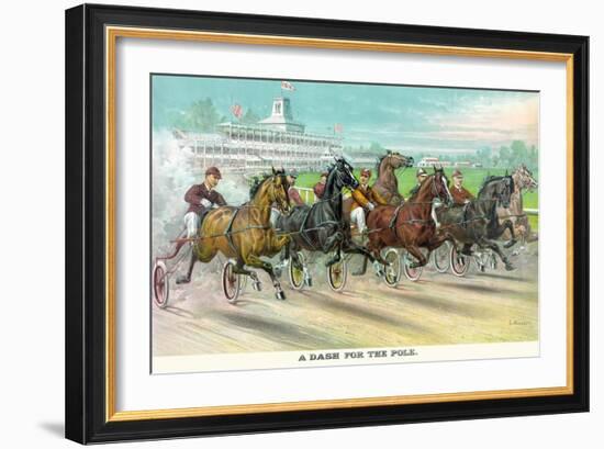 A Dash for the Pole-Currier & Ives-Framed Art Print