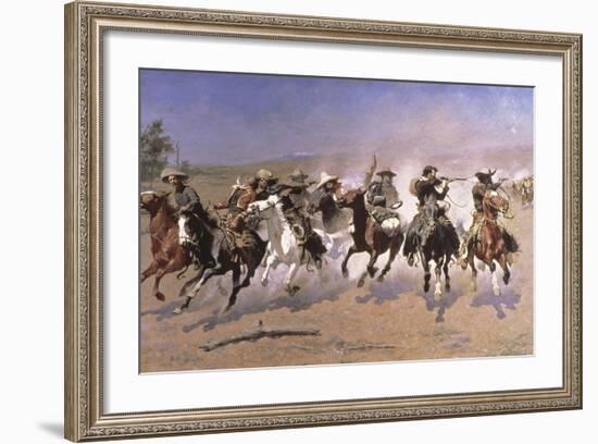 A Dash for the Timber-Frederic Sackrider Remington-Framed Giclee Print