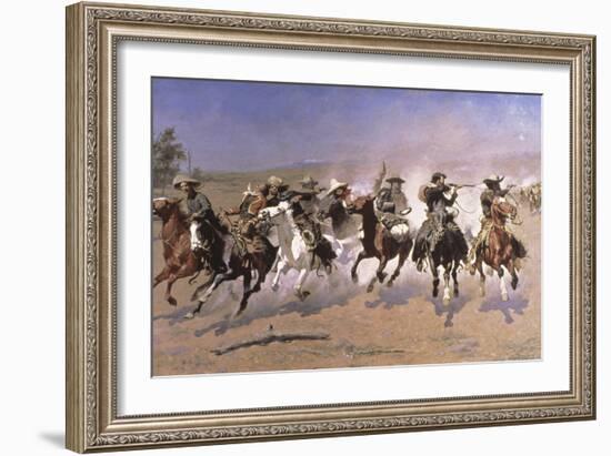 A Dash for the Timber-Frederic Sackrider Remington-Framed Giclee Print