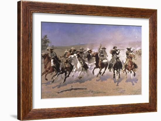 A Dash for the Timber-Frederic Sackrider Remington-Framed Giclee Print