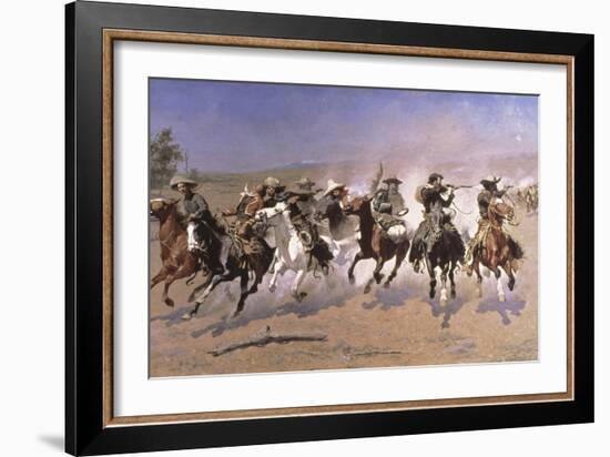 A Dash for the Timber-Frederic Sackrider Remington-Framed Giclee Print