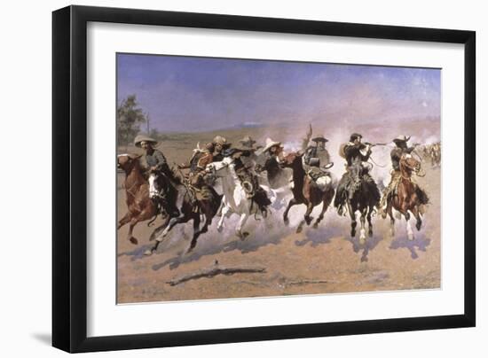 A Dash for the Timber-Frederic Sackrider Remington-Framed Giclee Print