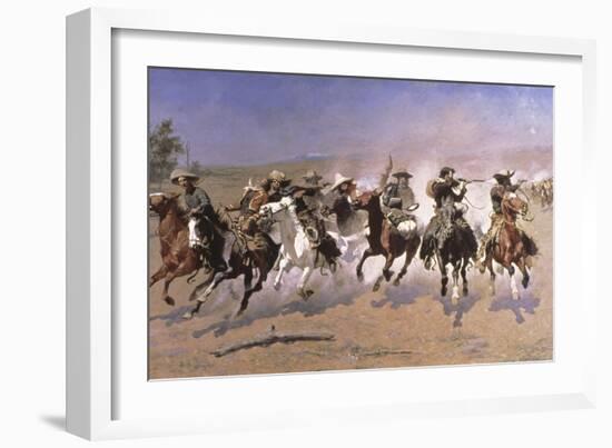 A Dash for the Timber-Frederic Sackrider Remington-Framed Giclee Print