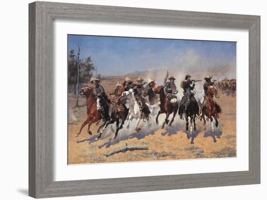 A Dash for Timber-Frederic Sackrider Remington-Framed Art Print